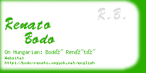 renato bodo business card